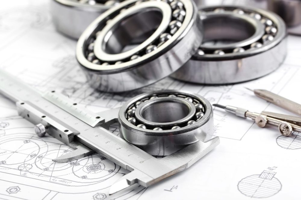 Close-up of bearing dimensions being measured, relevant to the topic what do the numbers on bearings mean and how to identify them.