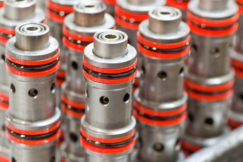 Lubricating o rings in hydraulic cartridge valves.